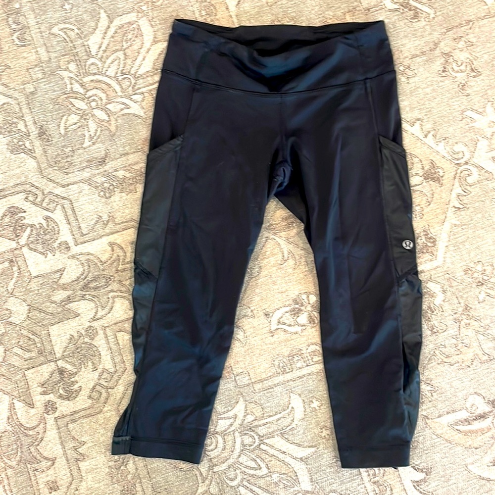 Lululemon crop leather leggings